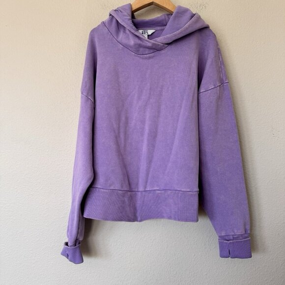 JoyLab Women Hoodie Sweatshirt And Shorts Set Pullover Purple Medium Large - Picture 1 of 11